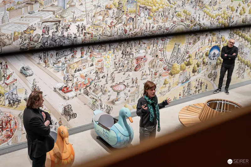 Pratermuseum Opening: Olaf Osten's Panoramic Artwork Celebrating Vienna's History