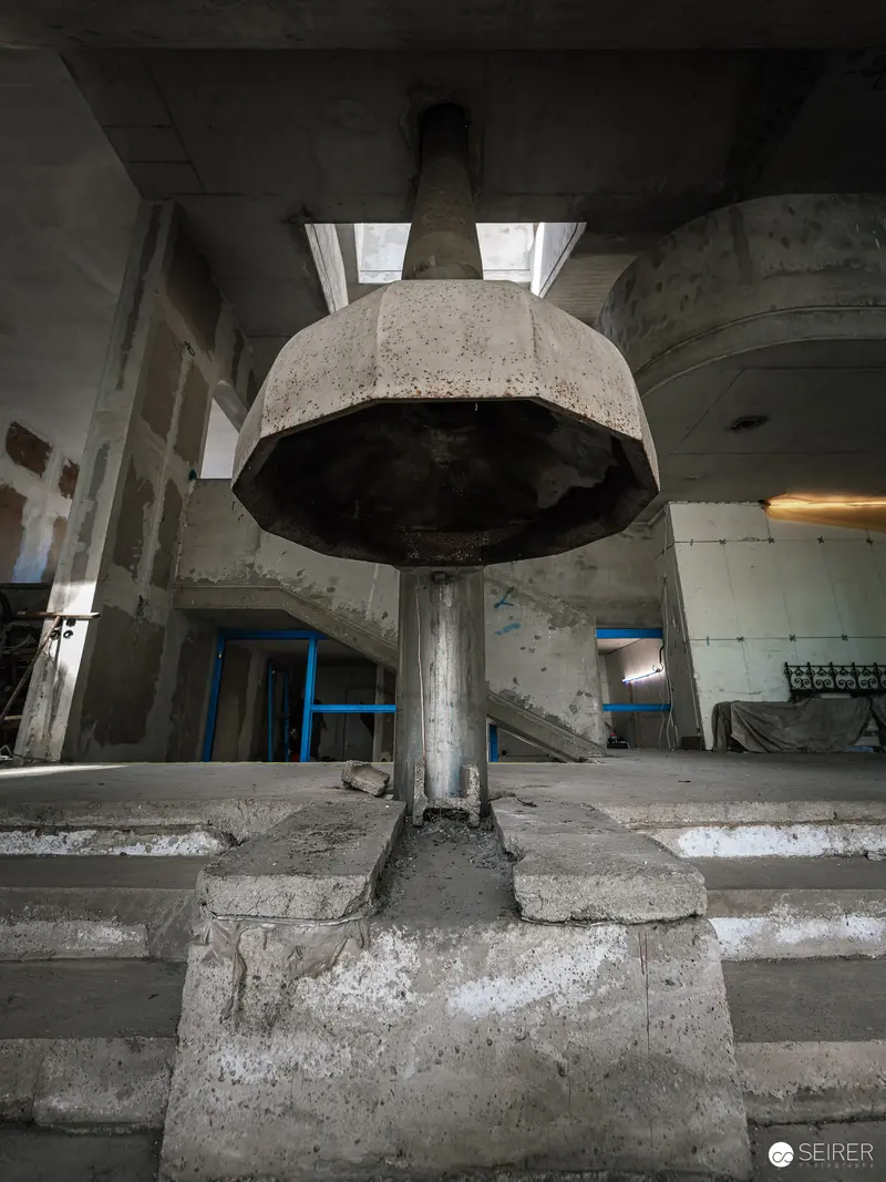 Concrete Bell Tower Interior from Felix Reutzel's Nocturnal Cave Exhibition