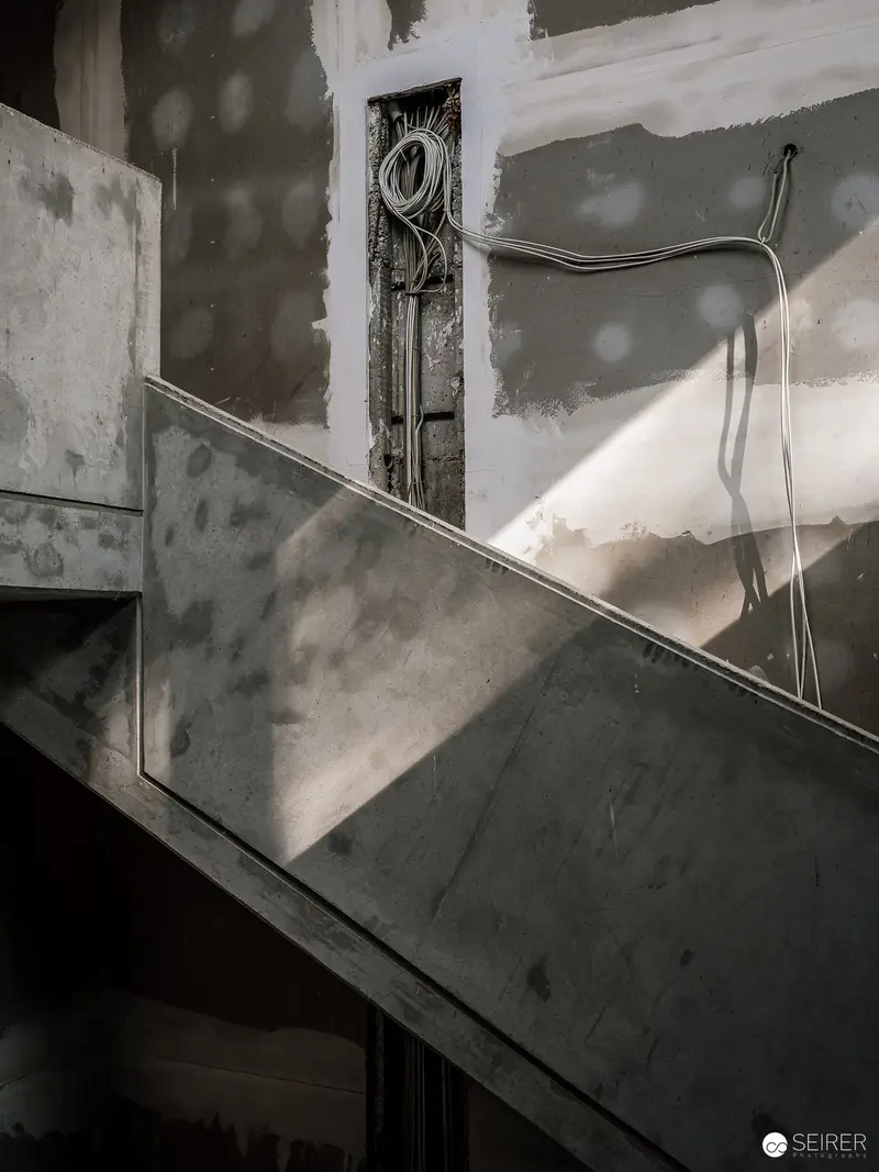 Nocturnal Shadows: Architectural Fragment from Felix Reutzel Exhibition