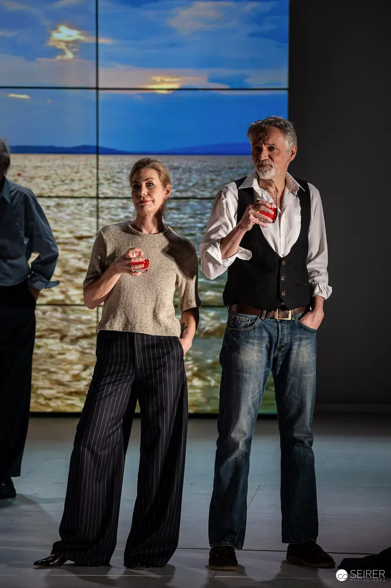 Sandra Cervik and Claudius von Stolzmann in Chekhov's "The Seagull" Rehearsal