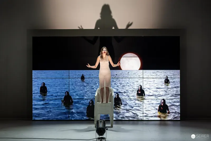 Paula Nocker as Nina in Chekhov's "The Seagull" Stage Performance