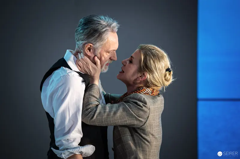 Sandra Cervik and Nils Arztmann in Intimate Moment from "The Seagull" Theatre Production
