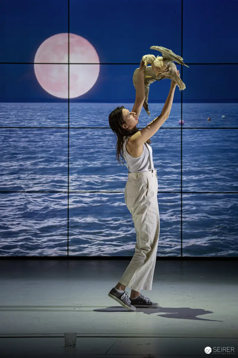 Paula Nocker as Nina Holding Prop in Chekhov's "The Seagull" Stage Production