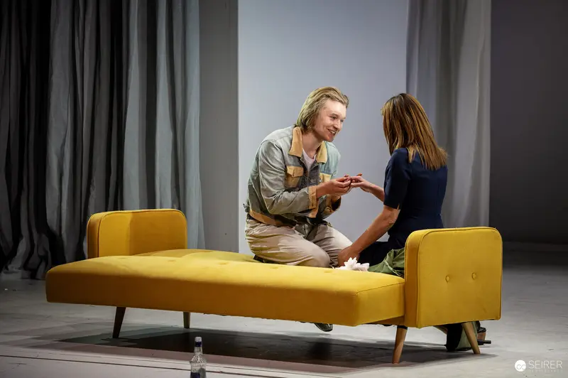 Nils Arztmann and Paula Nocker in Rehearsal for Chekhov's "The Seagull"
