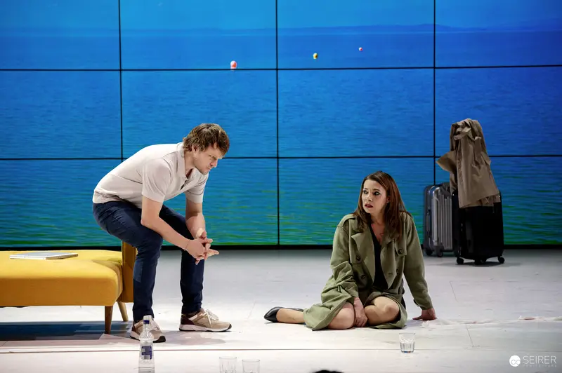 Nils Arztmann and Paula Nocker in Tense Moment from Chekhov's "The Seagull"