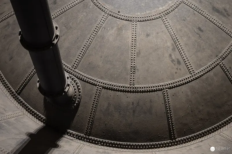 Intricate Architectural Details of Water Tower Interior in Favoriten
