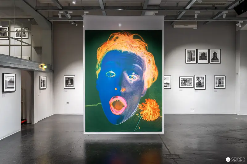 René Groebli Exhibition at Westlicht: Vibrant Psychedelic Portrait with Open Mouth