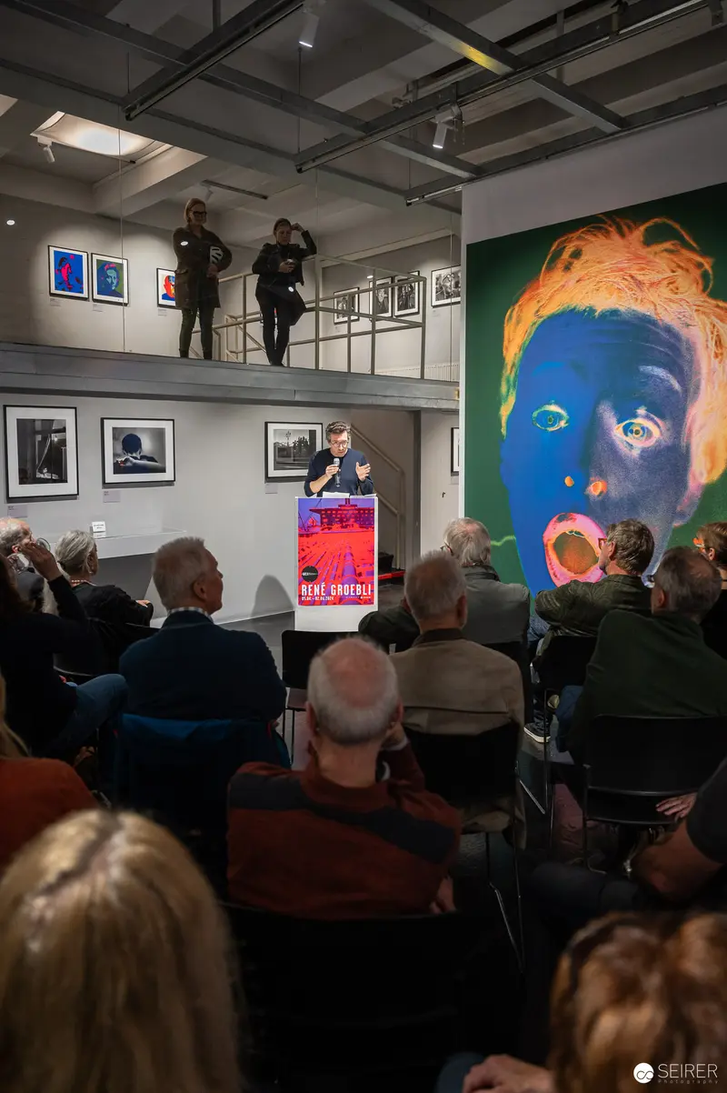 René Groebli Exhibition Opening at Westlicht Gallery with Large Portrait Artwork