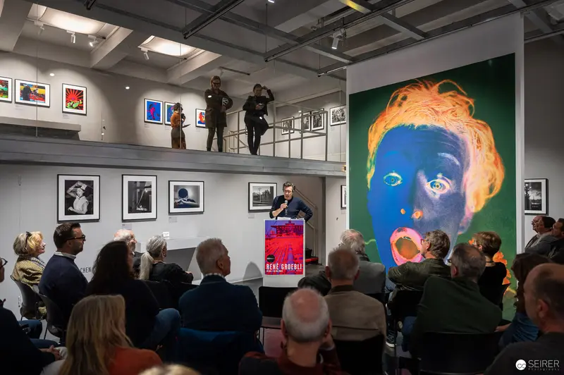 René Groebli Exhibition Opening at Westlicht Gallery, Featuring Large Portrait Artwork