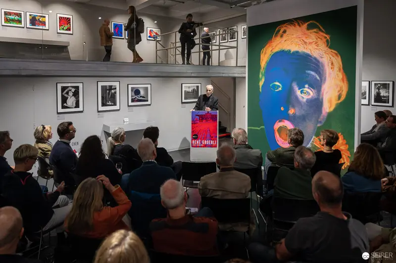 René Groebli Exhibition Opening at Westlicht Gallery with Large Portrait