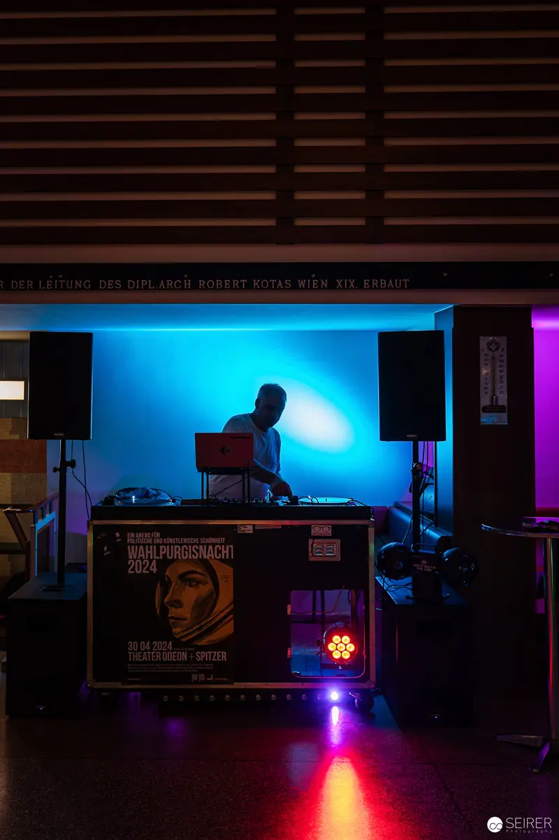 DJ Performing at Maria Lassnig Film Premiere in Vienna's Gartenbaukino