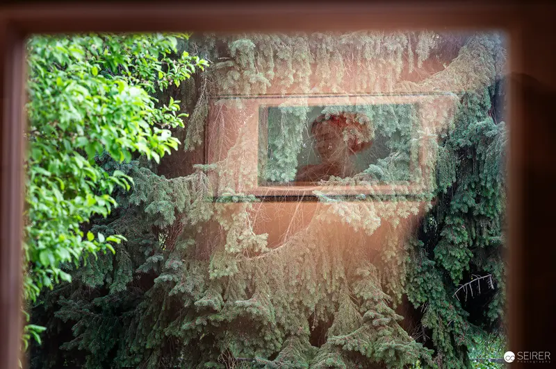 Overgrown Window Frame in "Hide & Seek" Exhibition, Traismauer