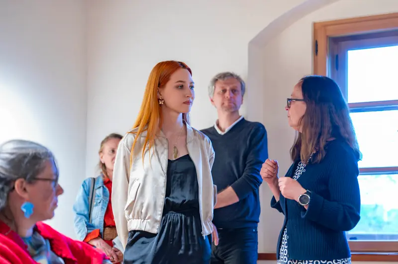 Artists and Curator Discussion at Hide & Seek Exhibition Opening in Traismauer