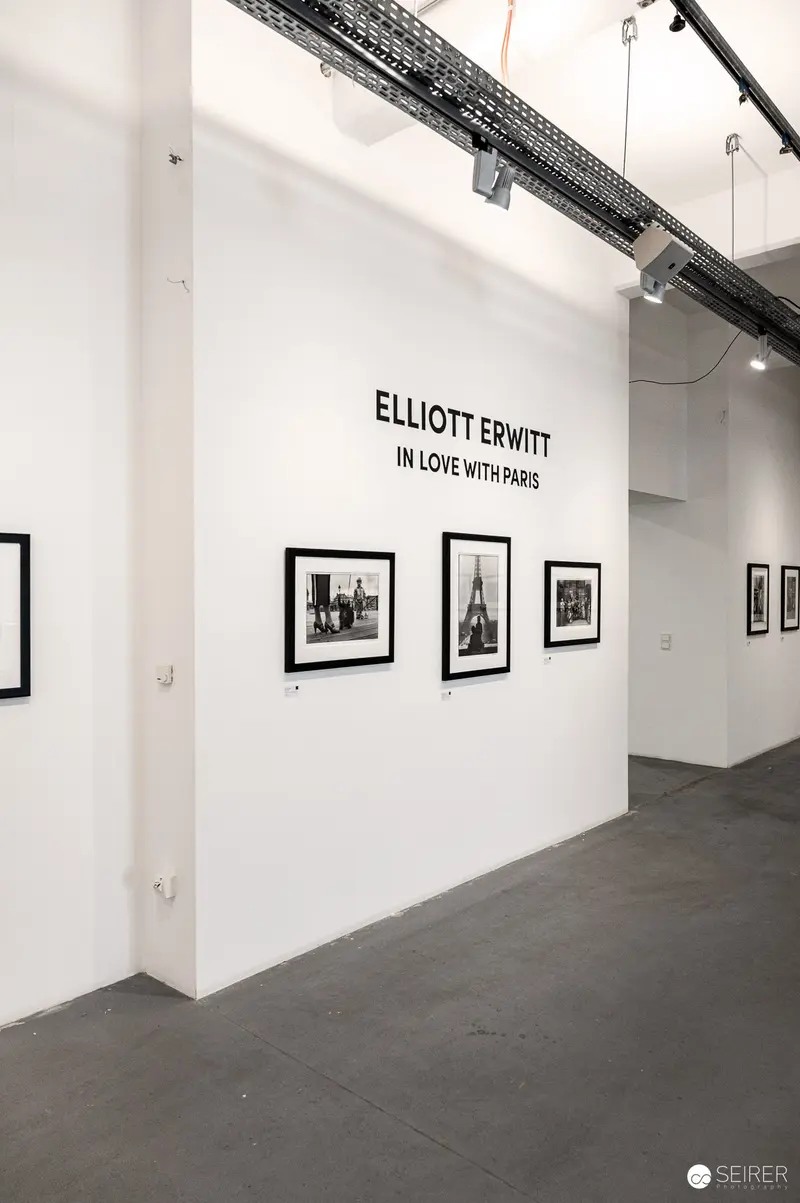 Elliott Erwitt Photography Exhibition: "In Love with Paris" Gallery Display