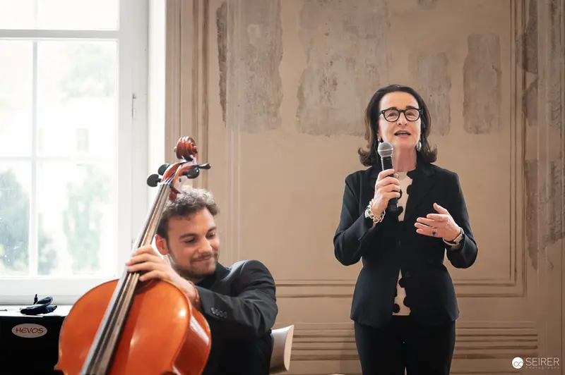Monika Czernin's "Wien" Book Presentation at Josephinum with Cellist