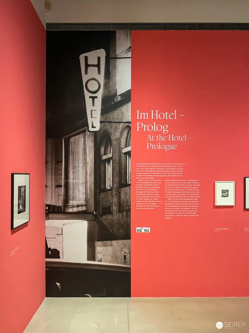 Im Hotel-Prolog Exhibition View at MUSA Wien featuring Elfriede Mejchar