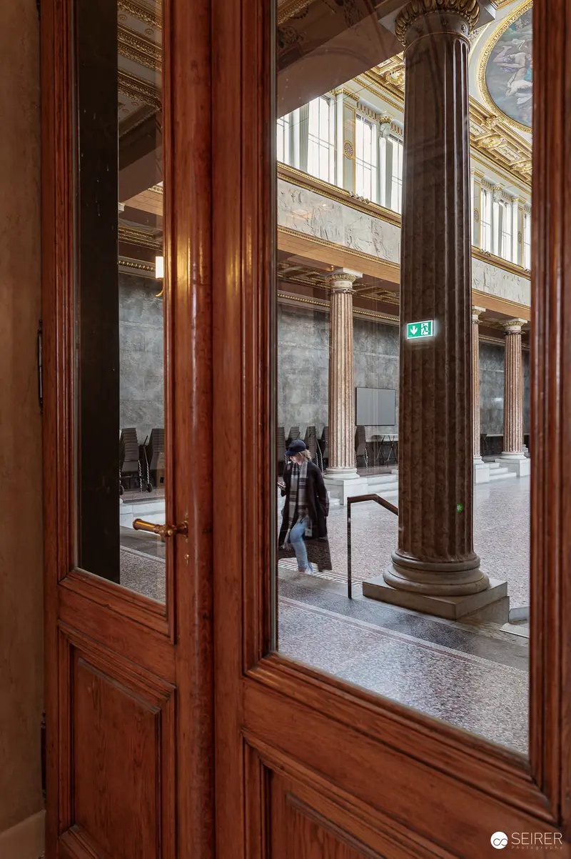 Ornate Interior View at Akademie der bildenden Künste Exhibition "Fakt und Fiktion im Historienbild"