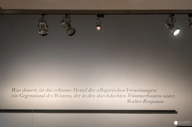 Walter Benjamin Quote on Detail and Allegorical References at Art Exhibition