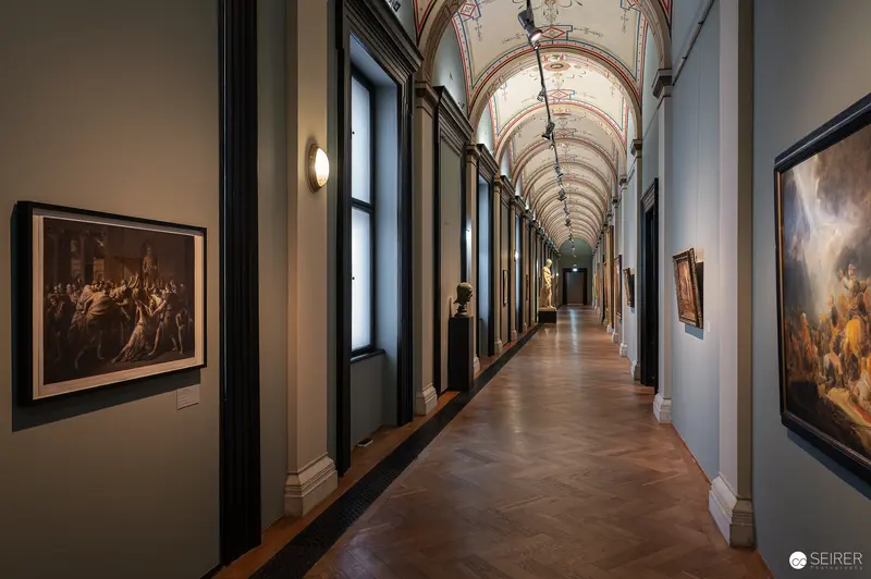 Interior View of Art Exhibition Hallway at Akademie der bildenden Künste, Vienna