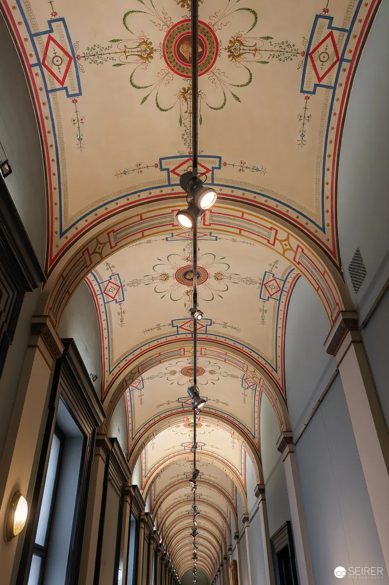 Ornate Arched Ceiling with Intricate Decorative Patterns at Akademie der bildenden Künste