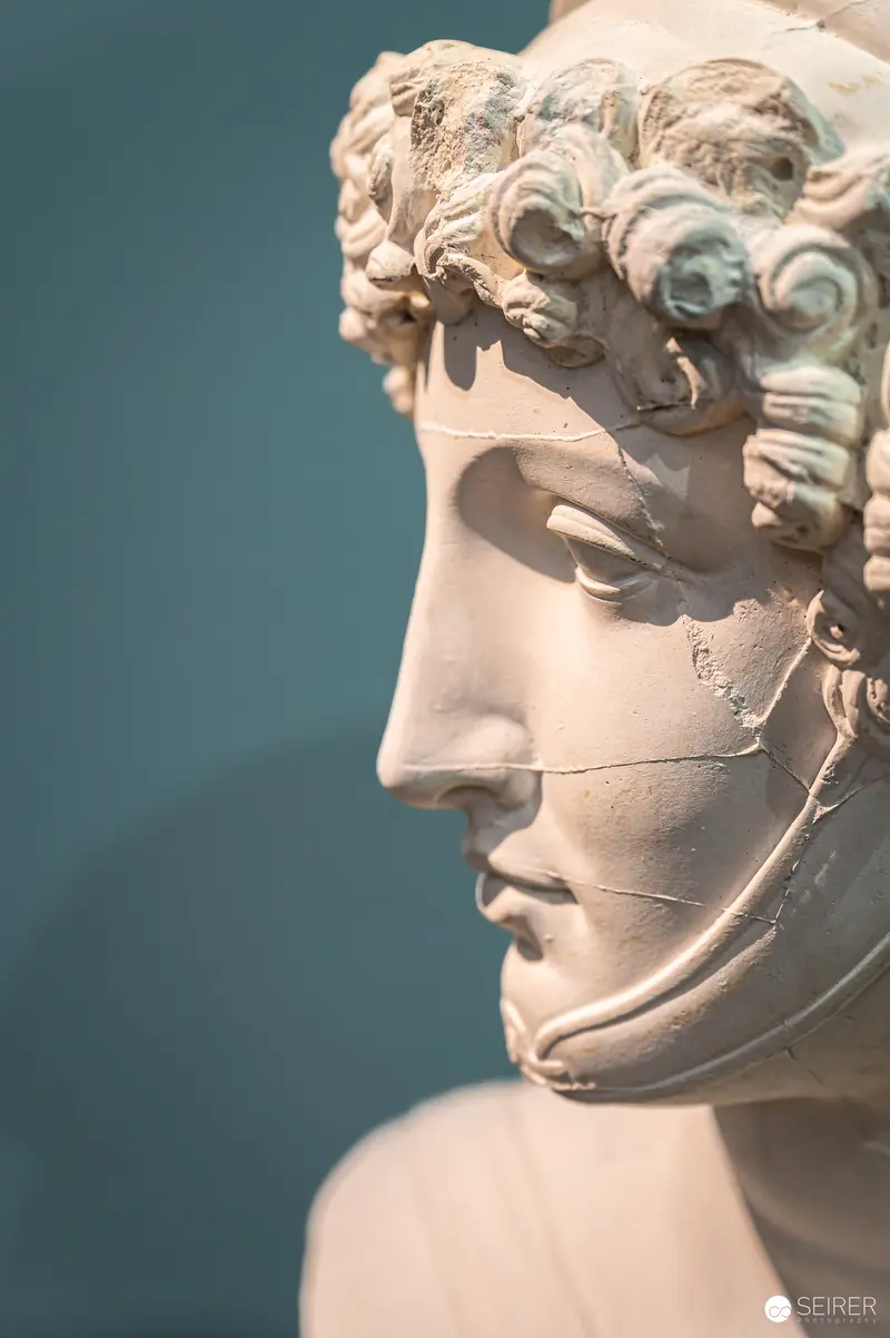 Classical Marble Sculpture Profile at Academy of Fine Arts Exhibition