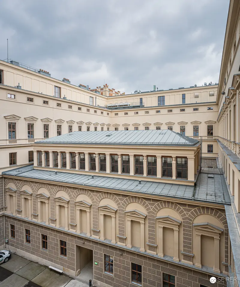 Architectural Courtyard View at Akademie der Bildenden Künste, Vienna