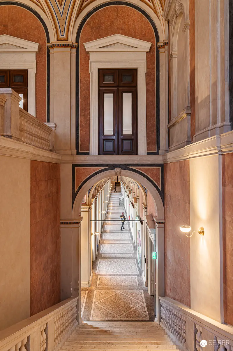 Architectural Interior of Akademie der bildenden Künste Exhibition Hall in Vienna