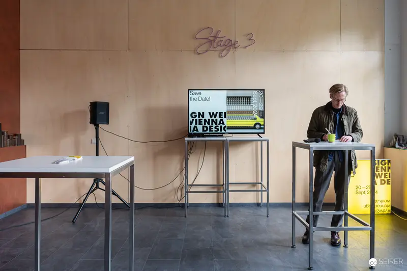 Stage 3 Press Preview at Active Construction Site with Monitor Display