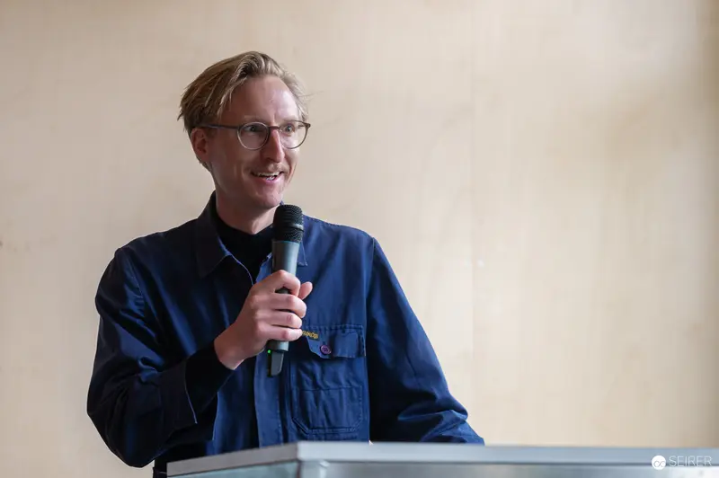 Gabriel Roland, Vienna Design Week Director, at Press Conference