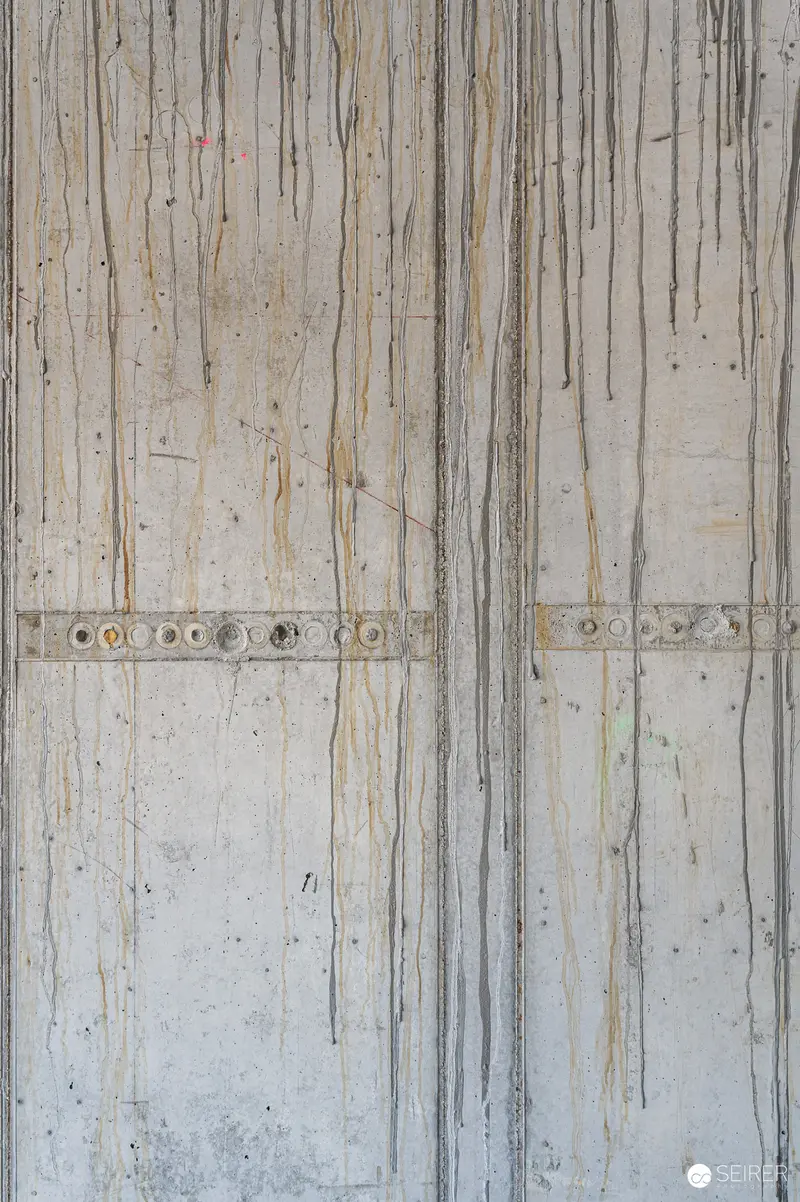 Weathered Construction Plywood with Water Damage and Structural Fasteners
