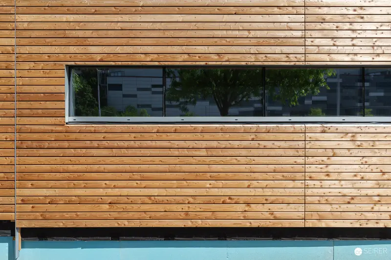 Horizontal Timber Cladding with Ribbon Window and Fastener Details