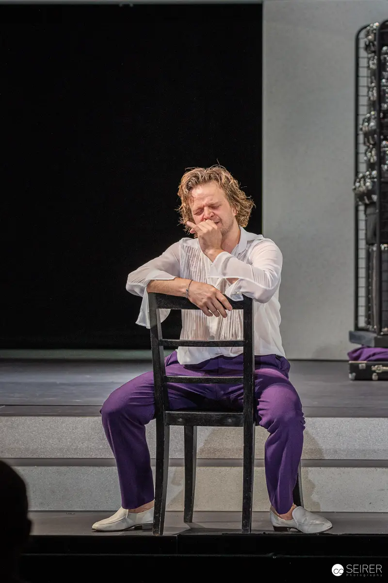 Actor in Rehearsal for Trilogie der Sommerfrische at Theater in der Josefstadt, Vienna