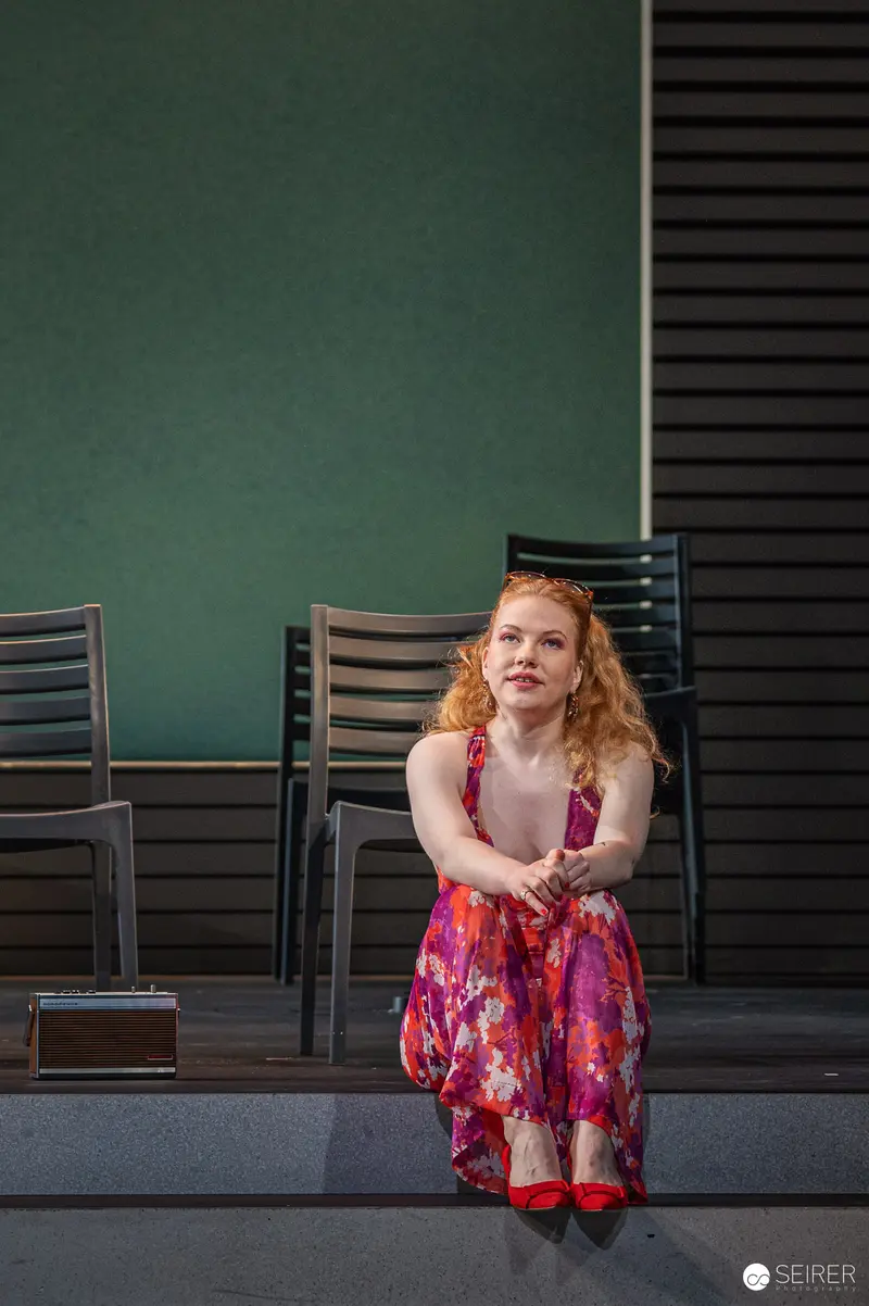 Actress Rehearsal for Trilogie der Sommerfrische at Theater in der Josefstadt, Vienna