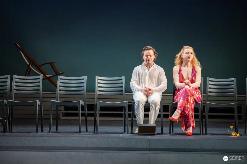 Rehearsal of "Trilogie der Sommerfrische" at Theater in der Josefstadt, May 2024