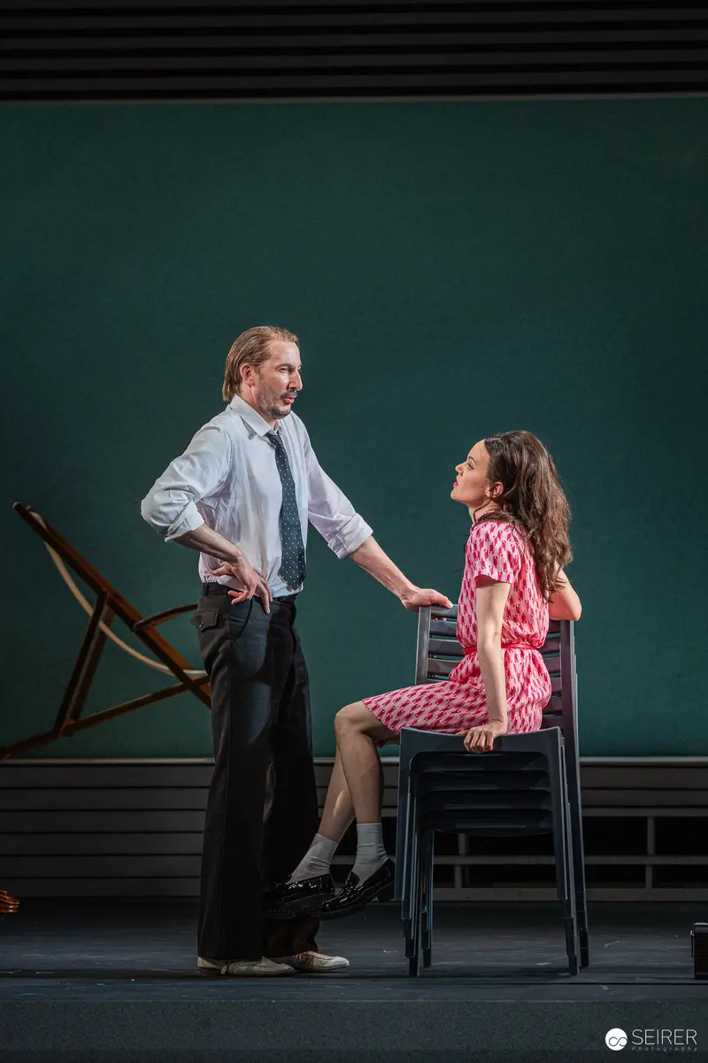 Staged Dialogue in "Trilogie der Sommerfrische" at Theater in der Josefstadt