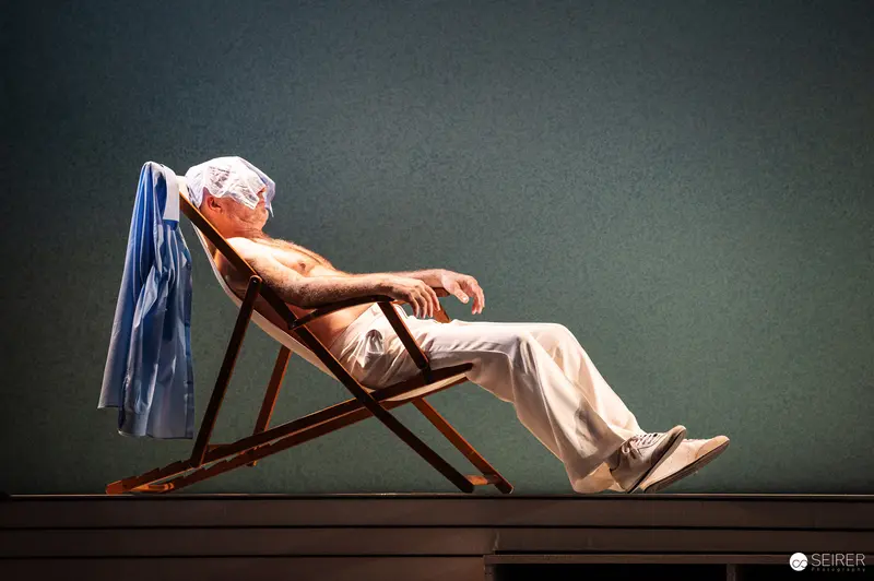 Actor Resting in Deck Chair, Theater in der Josefstadt Summer Retreat Production 2024