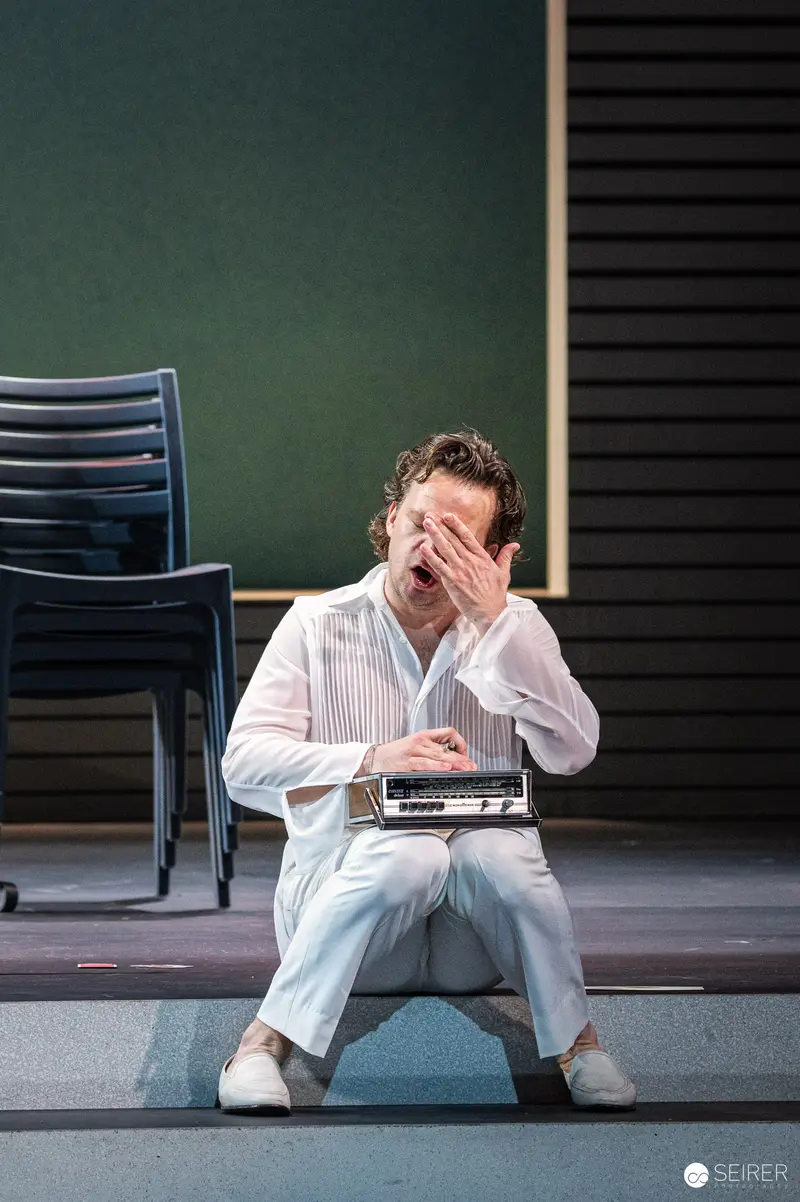 Actor in Emotional Moment at Theater in der Josefstadt, Vienna, May 2024