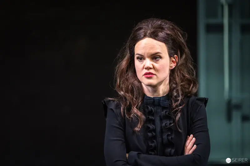 Actress in Photo Rehearsal for "Trilogie der Sommerfrische" at Theater in der Josefstadt
