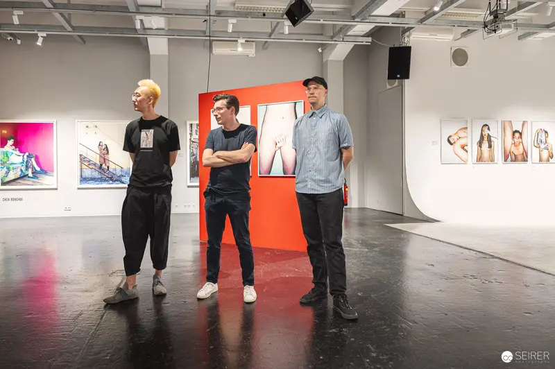 Westlicht Gallery "Inside Views" Exhibition: Three Artists Standing in Photography Space