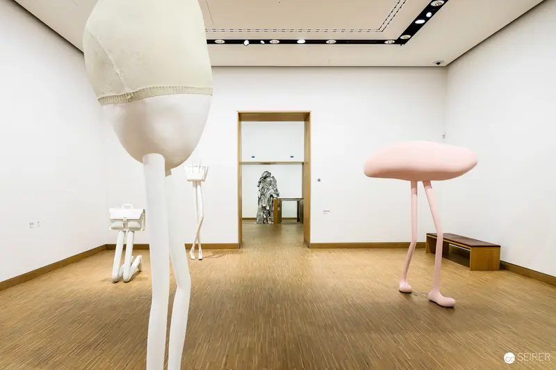Erwin Wurm's Absurdist Sculptural Installation at ALBERTINA MODERN Retrospective