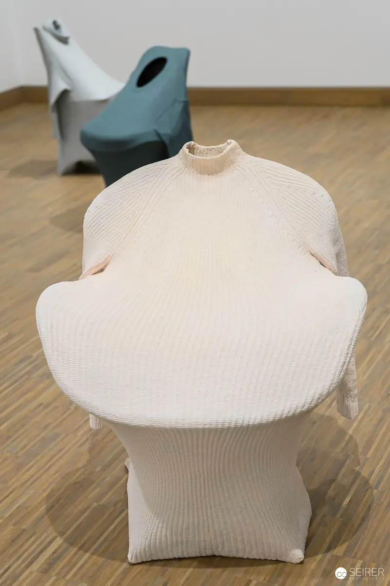 Erwin Wurm's Oversized Knit Sculpture Exploring Bodily Absurdity