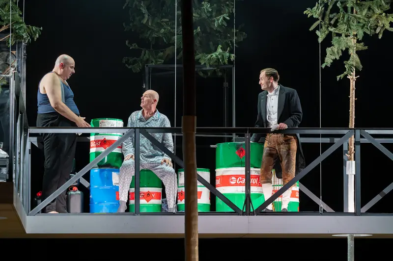 Theatrical Scene from "Biedermann und die Brandstifter" at Theater der Josefstadt