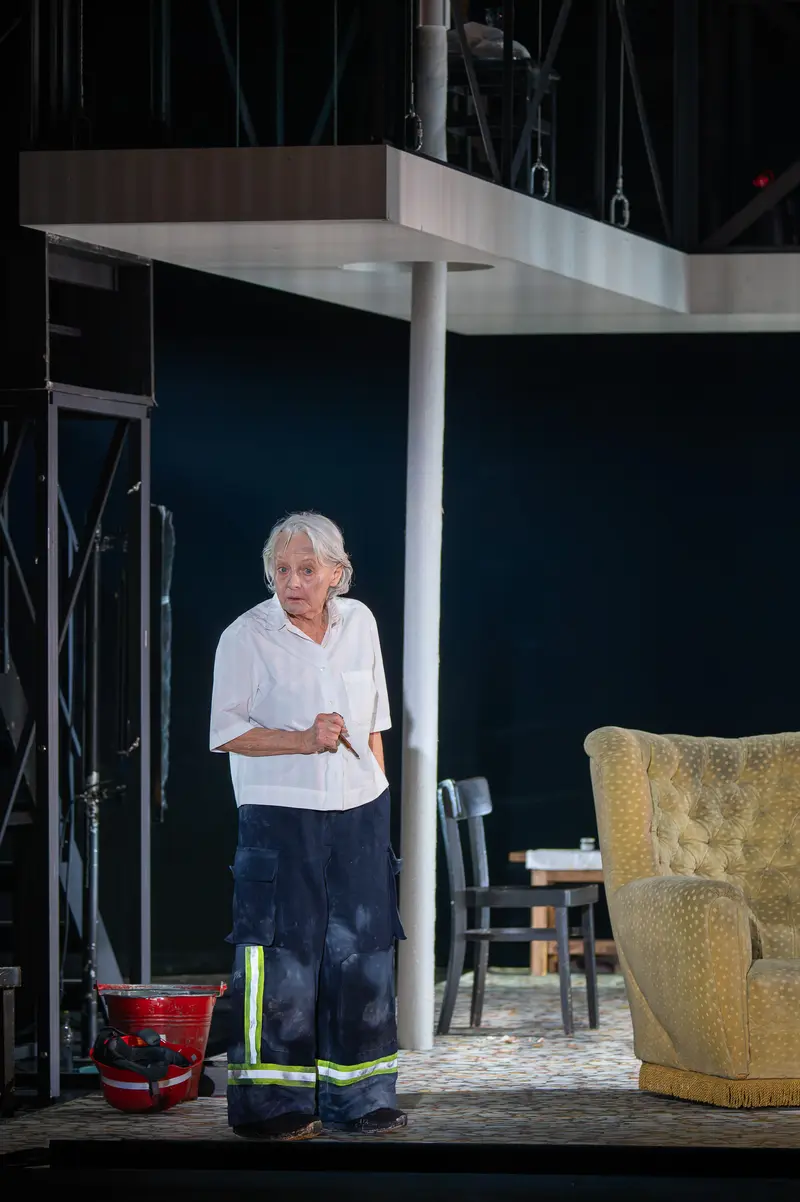 Actor on Stage during "Biedermann und die Brandstifter" at Theater der Josefstadt