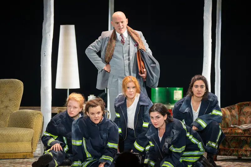 Theatrical Scene from "Biedermann und die Brandstifter" at Theater der Josefstadt