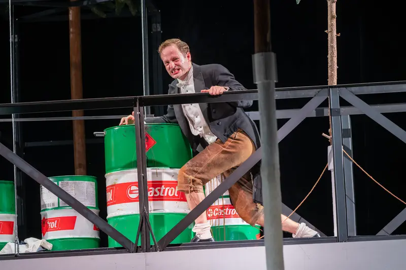 Actor on Stage in "Biedermann und die Brandstifter" at Theater der Josefstadt