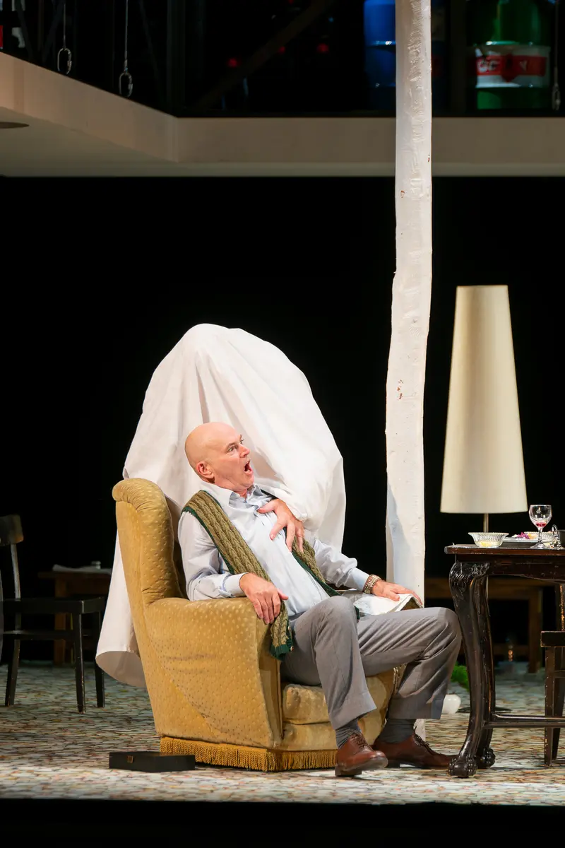 Theater der Josefstadt Performance of "Biedermann und die Brandstifter" with Elderly Actor