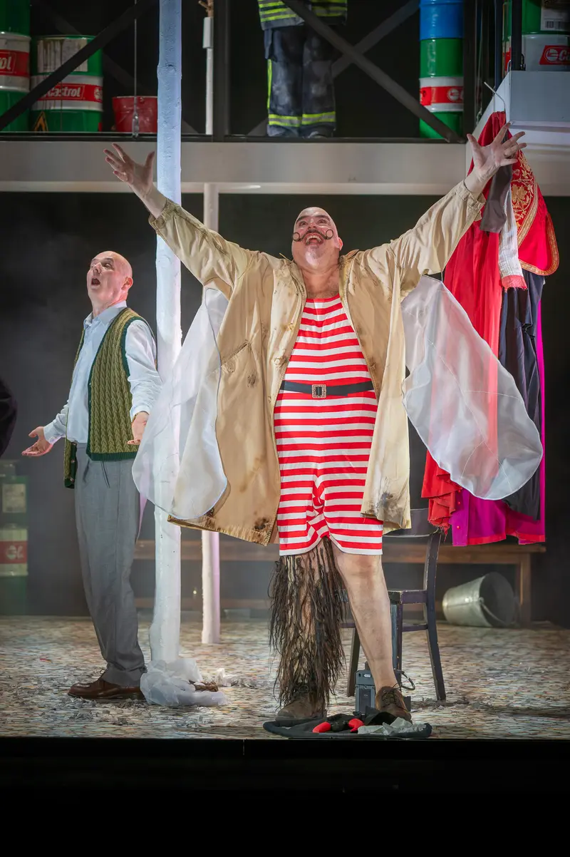 Dramatic Performance of "Biedermann und die Brandstifter" at Theater der Josefstadt