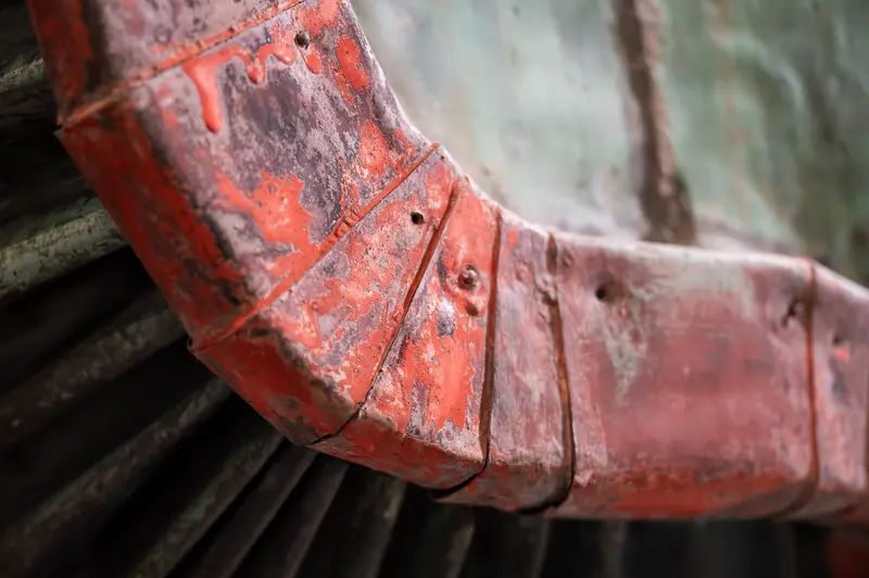 Riveted Red Copper Tail Section of Poldi Whale Sculpture, Wien Museum 2024 Restoration