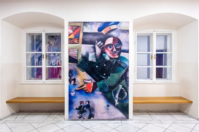 Marc Chagall Surrealist Painting Displayed at Albertina Museum Vienna