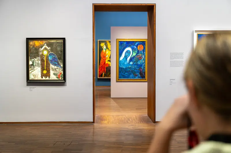 Chagall Artwork Exhibition View at Albertina Museum in Vienna
